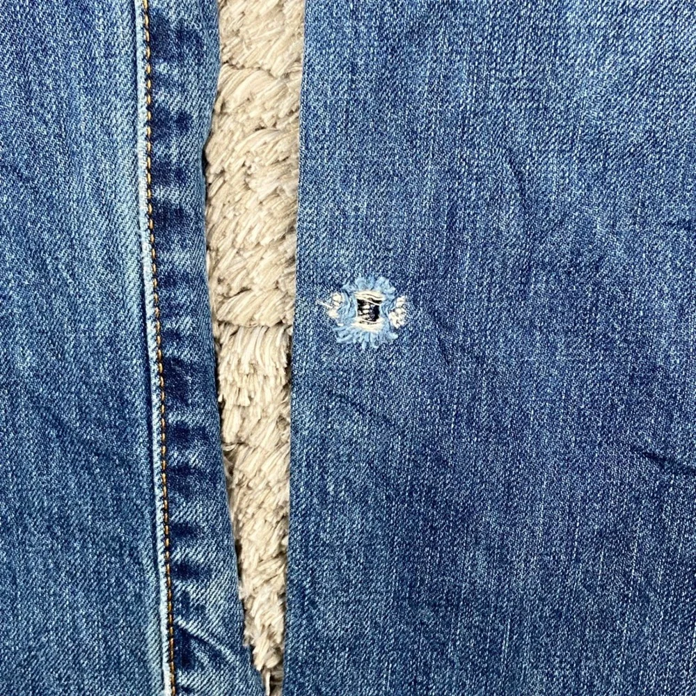 Levi's 504 Jeans Mens 36x34 Blue Denim Straight Regular Fit Cotton Fade Distress